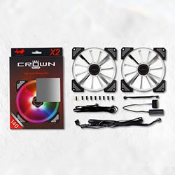 Inwin Crown RGB x2 kit + Controller - high static pressure fans