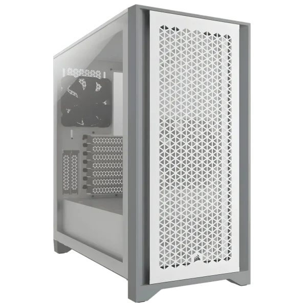 4000D AIRFLOW Tempered Glass Mid-Tower ATX Case — White - Image 2