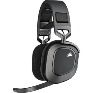 HS80 RGB WIRELESS Premium Carbon Headset; Spatial Audio; 50mm Audio Drivers; Omni-directional Microphone - PC/ Mac/ PlayStation